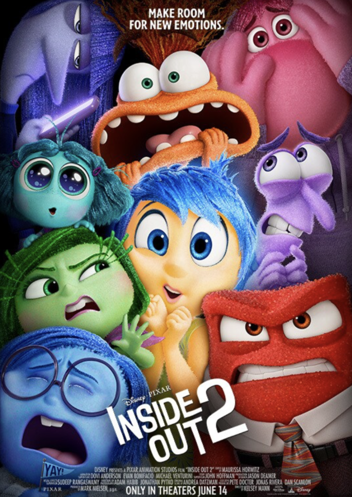 Move Poster for Inside Out 2, showing all the characters faces pressed close together